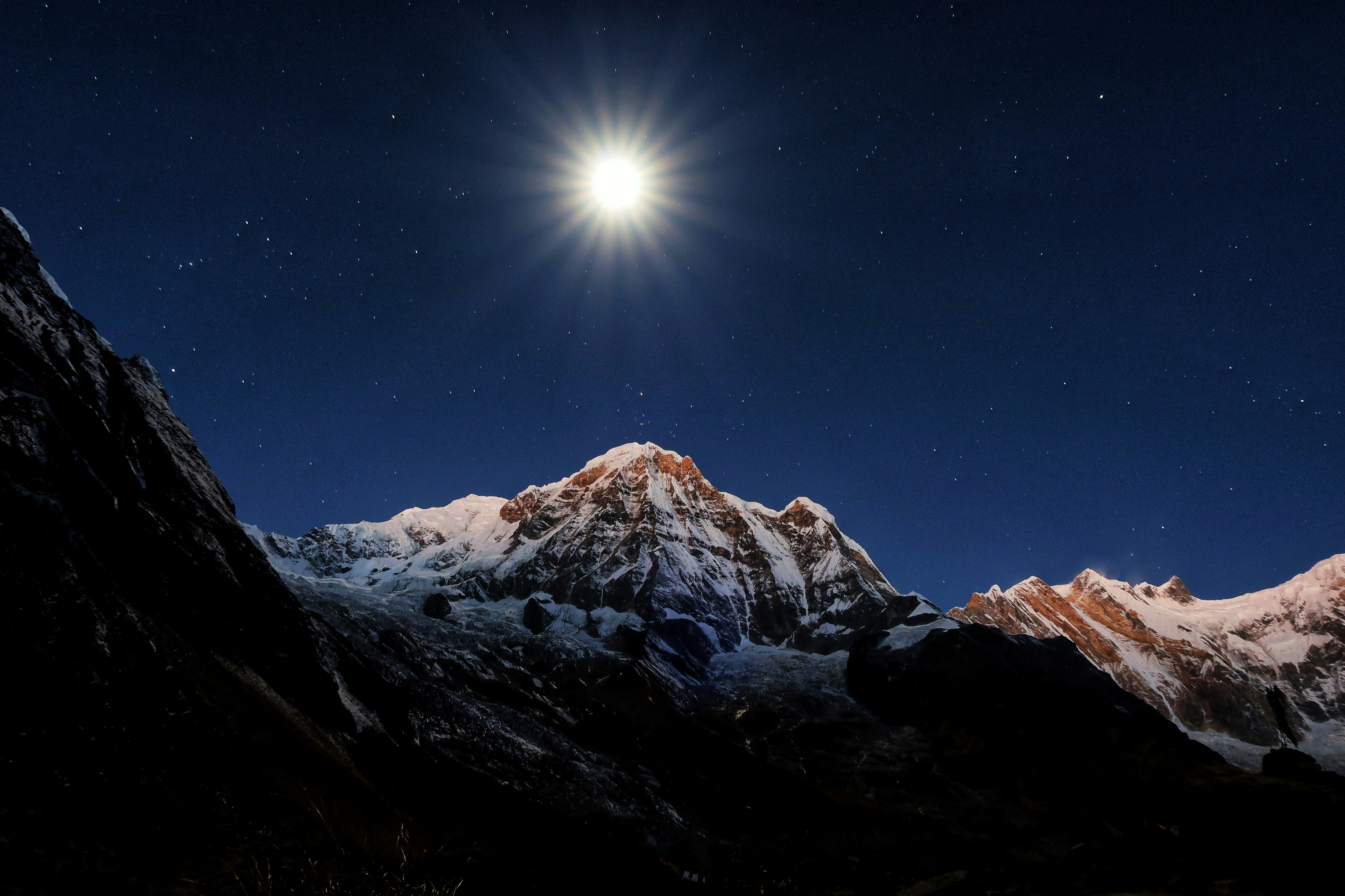 snow covered mountain under blue sky during daytime